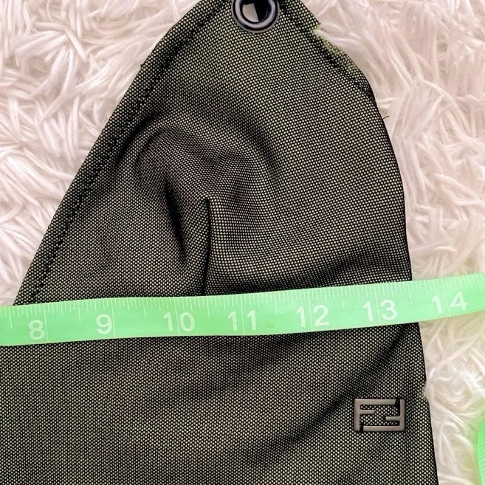 Y2K Fendi lime Green with black micro mesh Mini Dress - Picture 12 of 16